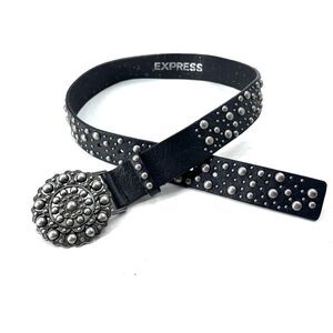 Express Black Studded Belt